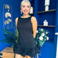 Anastasia Hem Detail Mini Dress Black