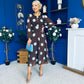 Lucy Detailed Midi Dress Blue Polka Coco