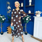 Lucy Detailed Midi Dress Blue Polka Coco