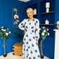 Lucy Detailed Midi Dress Coco Polka Sky Blue