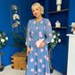 Lucy Detailed Midi Dress Pink Polka Blue