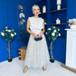 Selena Detailed Tulle Skirt Black Polka Cream