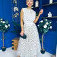 Selena Detailed Tulle Skirt Black Polka Cream