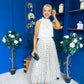 Selena Detailed Tulle Skirt Black Polka Cream
