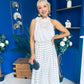 Peyton Halterneck Satin Top Cream