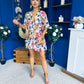 Elissa Mini Dress Floral Blue