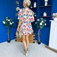 Elissa Mini Dress Floral Blue