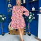 Harri Mini Dress Floral Cream