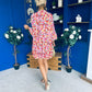 Harri Mini Dress Floral Cream