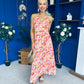Gane Midi Dress Floral Coral