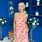 Gane Midi Dress Floral Coral