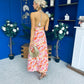 Gane Midi Dress Floral Coral
