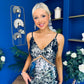 Eliza V Neck Sequin Evening Midi Dress