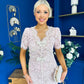 Feara Embellished Lace Occasion Midi Dress Pink