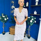 Feara Embellished Lace Occasion Midi Dress Pink