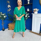 Nancy Cape Detailed Midi Dress Jade Green