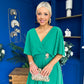 Nancy Cape Detailed Midi Dress Jade Green
