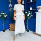 Melody Floral Lace Top & Skirt Set Cream