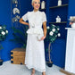 Melody Floral Lace Top & Skirt Set Cream