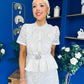 Melody Floral Lace Top & Skirt Set Cream