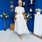 Melody Floral Lace Top & Skirt Set Cream
