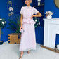 Melody Floral Lace Top & Skirt Set Pink