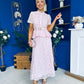 Melody Floral Lace Top & Skirt Set Pink
