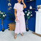 Melody Floral Lace Top & Skirt Set Pink