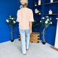 Orna Casual Striped T-Shirt Peach