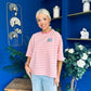 Orna Casual Striped T-Shirt Pink