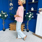 Orna Casual Striped T-Shirt Pink