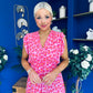 Gerri Sleeveles Midi Dress Leopard Fuchsia