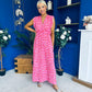 Gerri Sleeveles Midi Dress Leopard Fuchsia