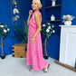 Gerri Sleeveles Midi Dress Leopard Fuchsia