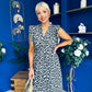 Gerri Sleeveles Midi Dress Leopard Black