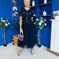 Catherine Lace & Tulle Occasion Dress Black