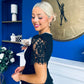Catherine Lace & Tulle Occasion Dress Black