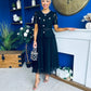 Catherine Lace & Tulle Occasion Dress Black
