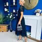 Catherine Lace & Tulle Occasion Dress Black