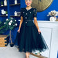 Catherine Lace & Tulle Occasion Dress Black