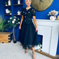 Catherine Lace & Tulle Occasion Dress Black