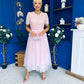 Catherine Lace & Tulle Occasion Dress Pink