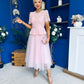 Catherine Lace & Tulle Occasion Dress Pink