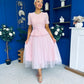 Catherine Lace & Tulle Occasion Dress Pink