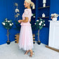 Catherine Lace & Tulle Occasion Dress Pink