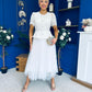 Catherine Lace & Tulle Occasion Dress Cream
