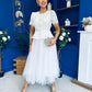 Catherine Lace & Tulle Occasion Dress Cream
