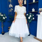 Catherine Lace & Tulle Occasion Dress Cream