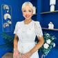 Catherine Lace & Tulle Occasion Dress Cream