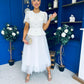 Catherine Lace & Tulle Occasion Dress Cream